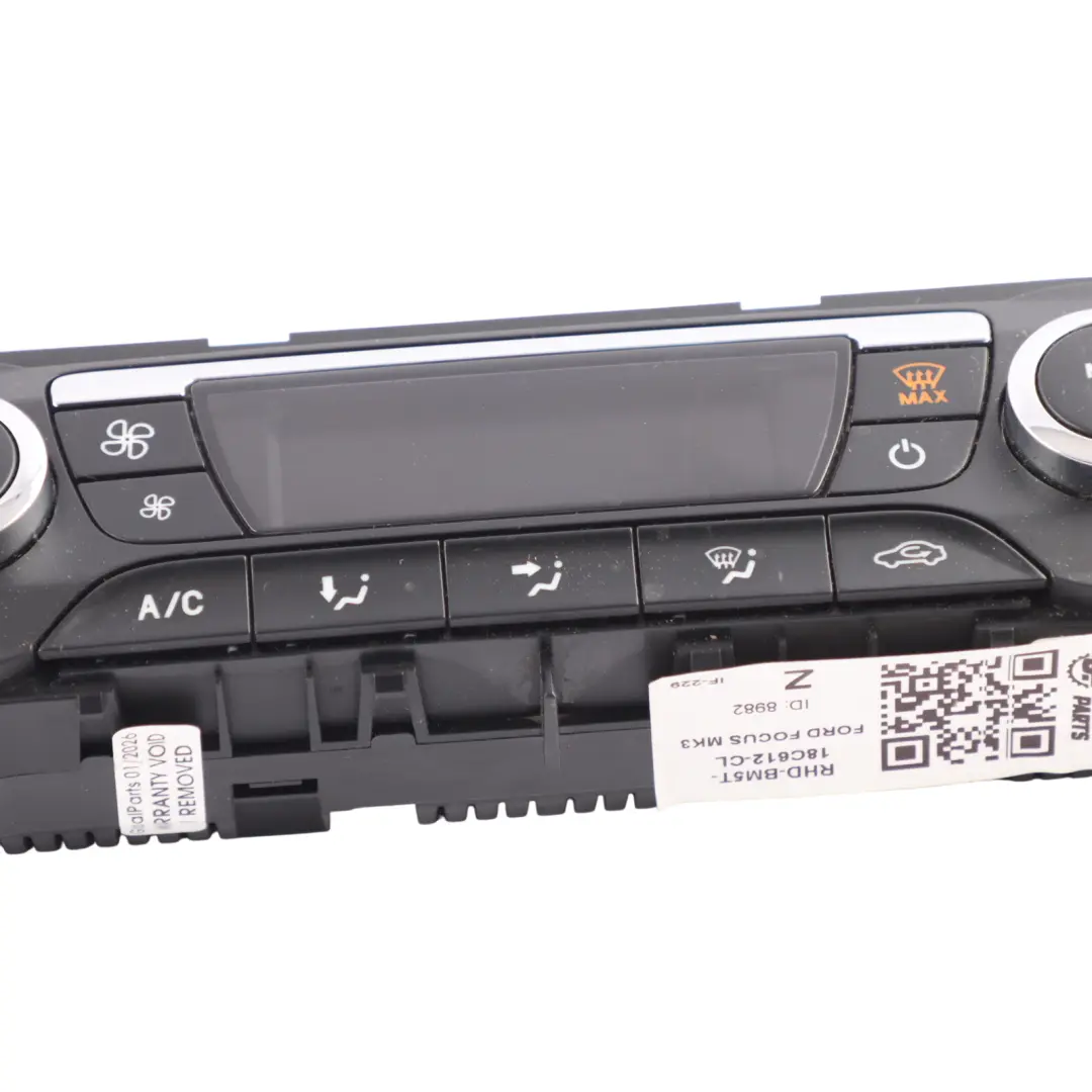 Ford Focus Mk3 Heater Climate Control Panel Switch BM5T18C612CL - SKU RHD-BM5T-18C612-CL - Part number BM5T-18C612-CL