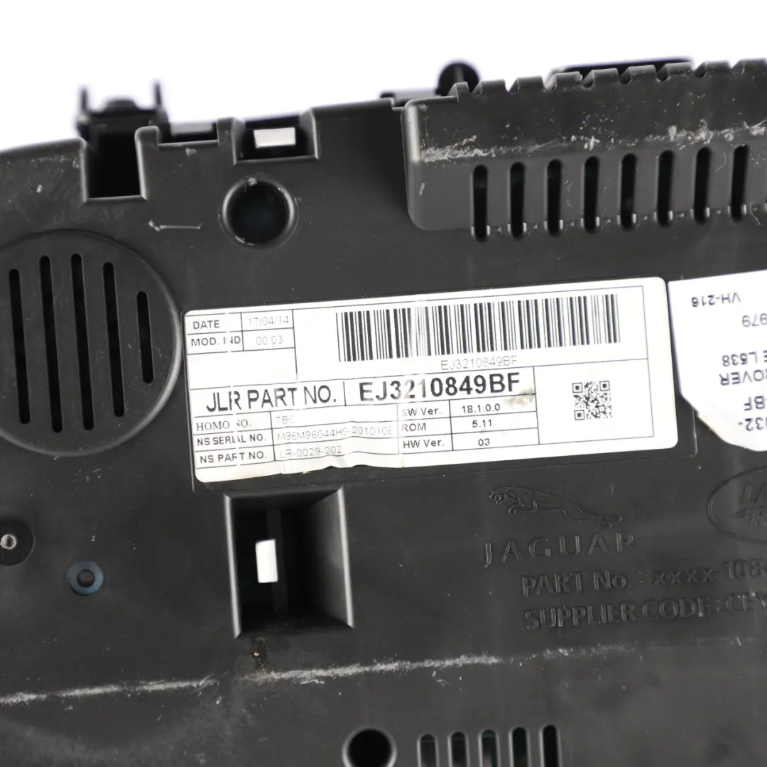 Range Rover Evoque L538 Instrument Cluster Speedo Automatic Diesel - SKU RHD-EJ32-10849-BF - Part number EJ32-10849-BF
