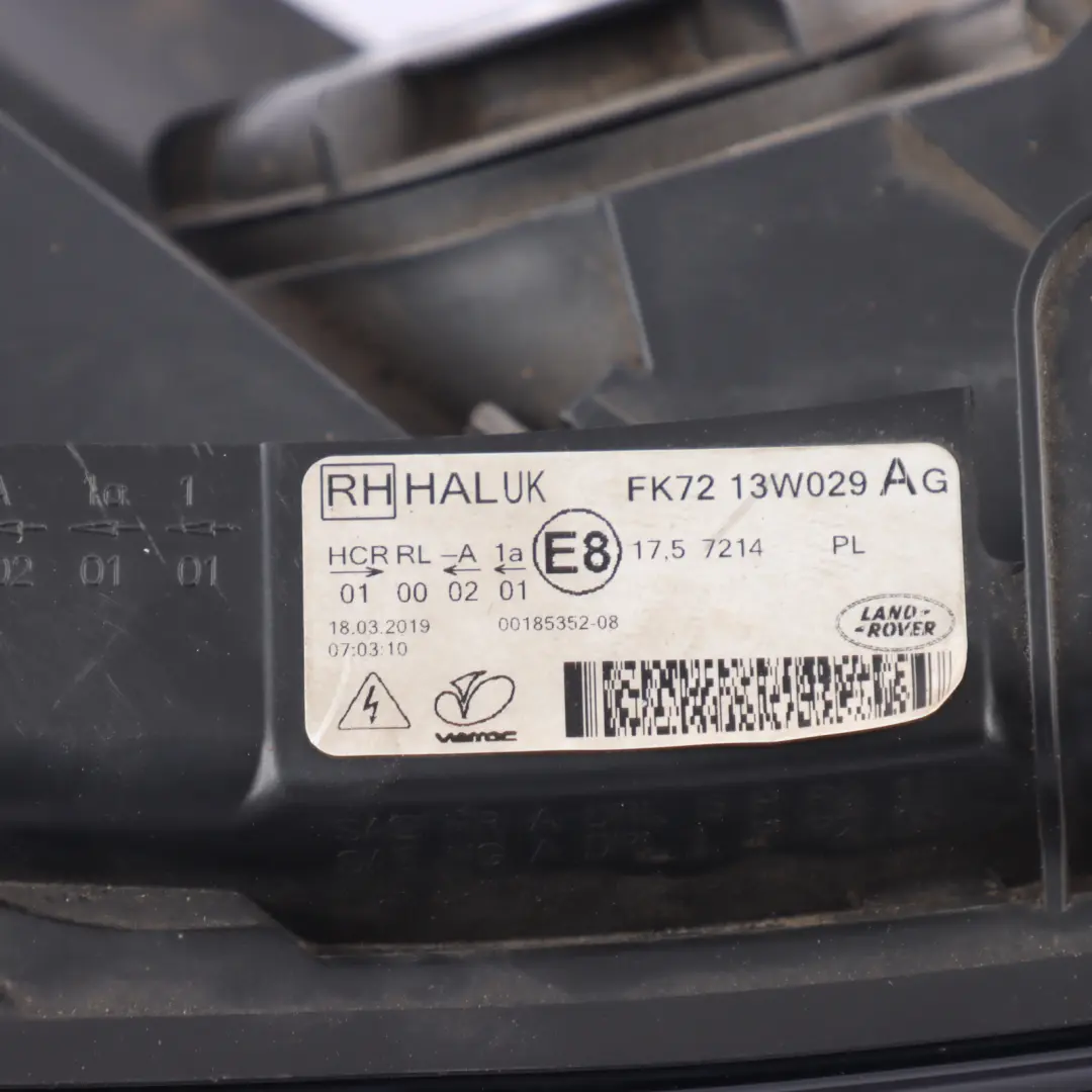 Headlight Headlamp Front Light Right O/S to Land Rover L550 with Part number FK72-13W029-AG Land Rover L550 Headlight Headlamp Front Light Right O/S - SKU RHD-FK72-13W029-AG - Part number FK72-13W029-AG