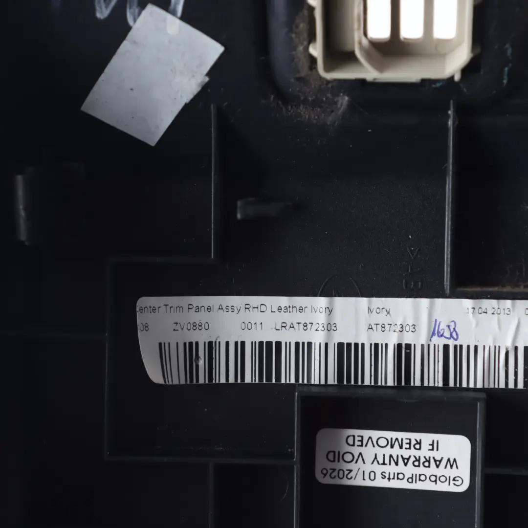 Range Rover L405 Dashboard Instrument Panel Trim Cover Leather Ivory - SKU RHD-LR039351 - Part number LR039351