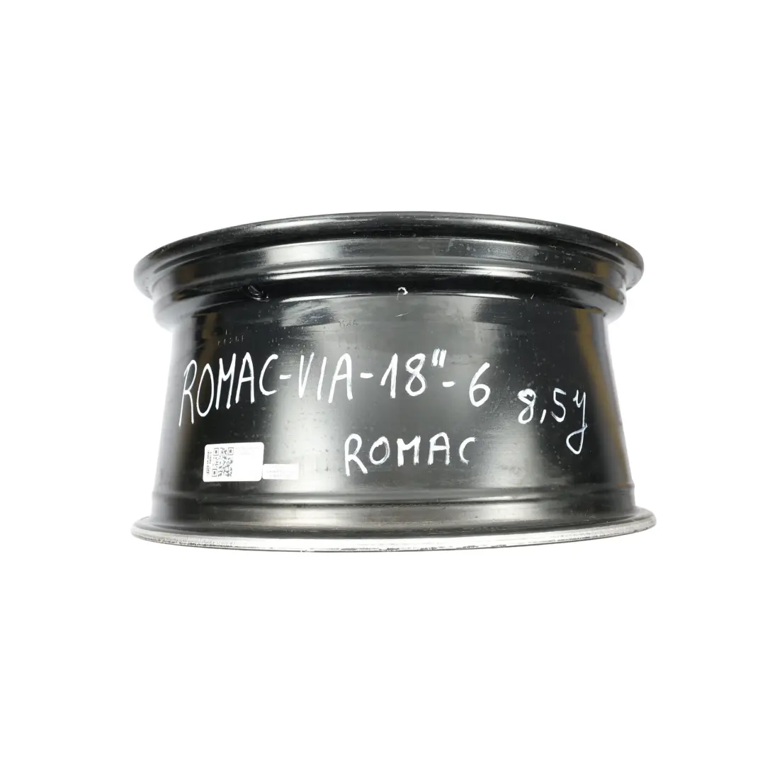  Romac Black Glossy Wheel Alloy Rim 18" 8.5J ET:44 - SKU ROMAC-VIA-18-6 - Part number ROMAC-VIA-18