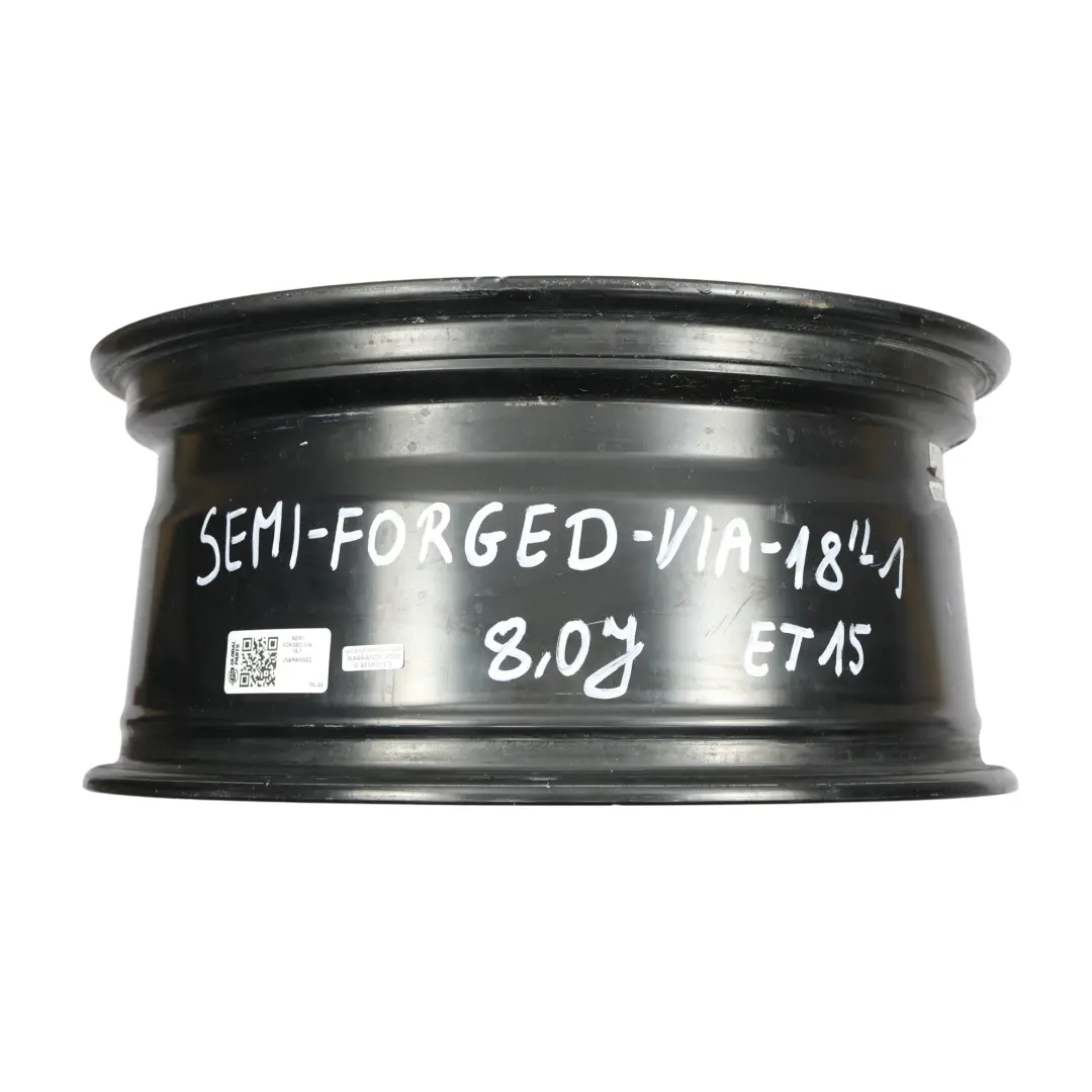  Schwarze Leichtmetallfelge Semi Forged VIA 18" 8.0J ET:15 15 Speichen YA5617 - SKU SEMI-FORGED-VIA-18-1 - Teilenummer SEMI-FORGED-VIA-18
