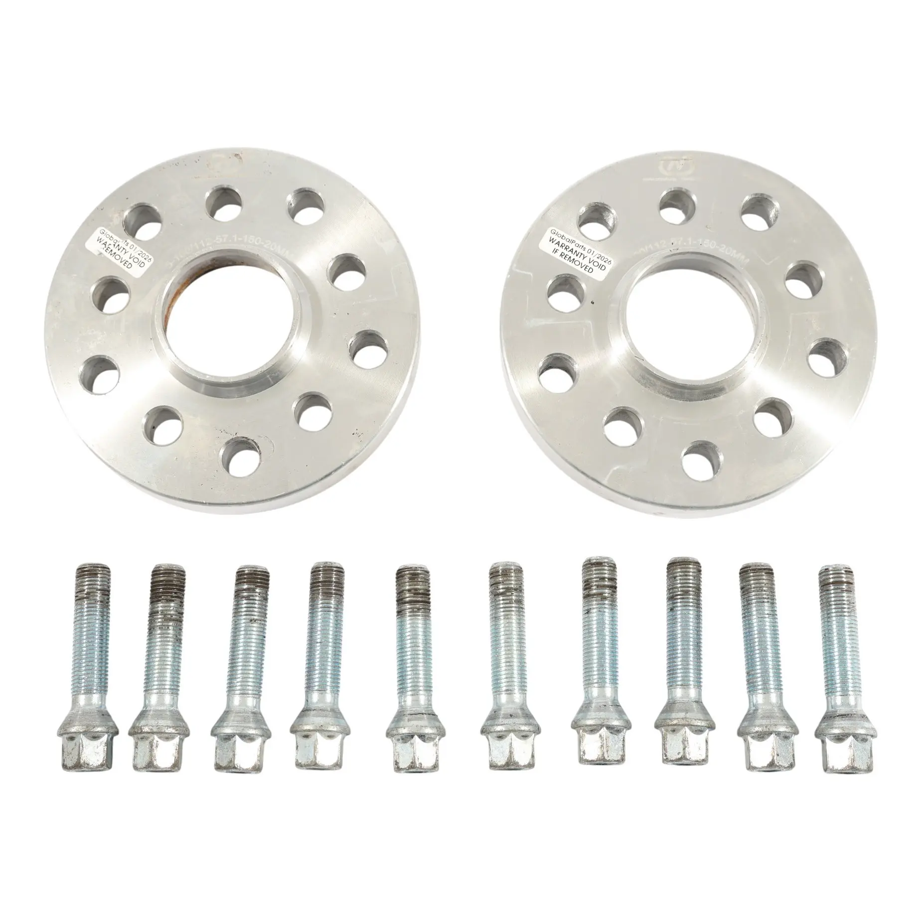 Alloy Wheel Spacers Hubcentric Shims Bolts VAG 5x100/5x112 57.1mm 20mm Pair