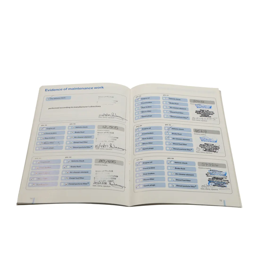 BMW E60 E61 Libro De Servicio Funda Billetera - SKU 0012182 - Número de pieza 0012182