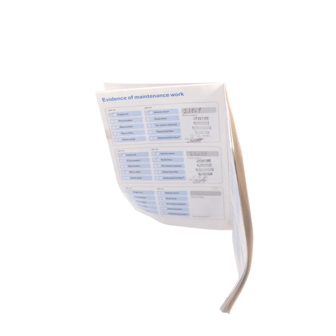 BMW 1 3 Series E81 E87 E90 E91 E92 Service Booklet Book - SKU 0012685 - Part number 0013062