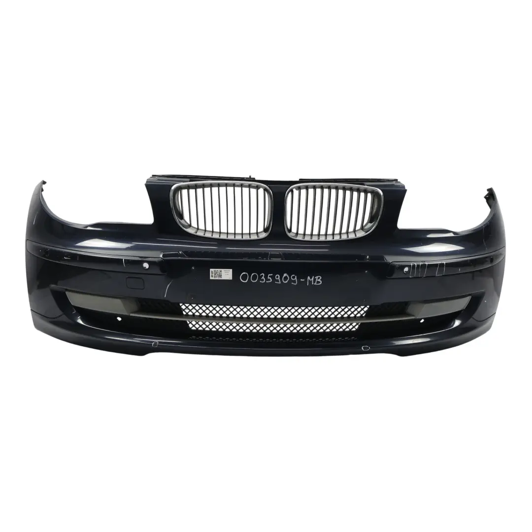 Complete Front Bumper Trim PDC Monacoblau Metallic - A35 to BMW E81 E87 LCI with Part number 0035909 BMW E81 E87 LCI Complete Front Bumper Trim PDC Monacoblau Metallic - A35 - SKU 0035909-MB - Part number 0035909