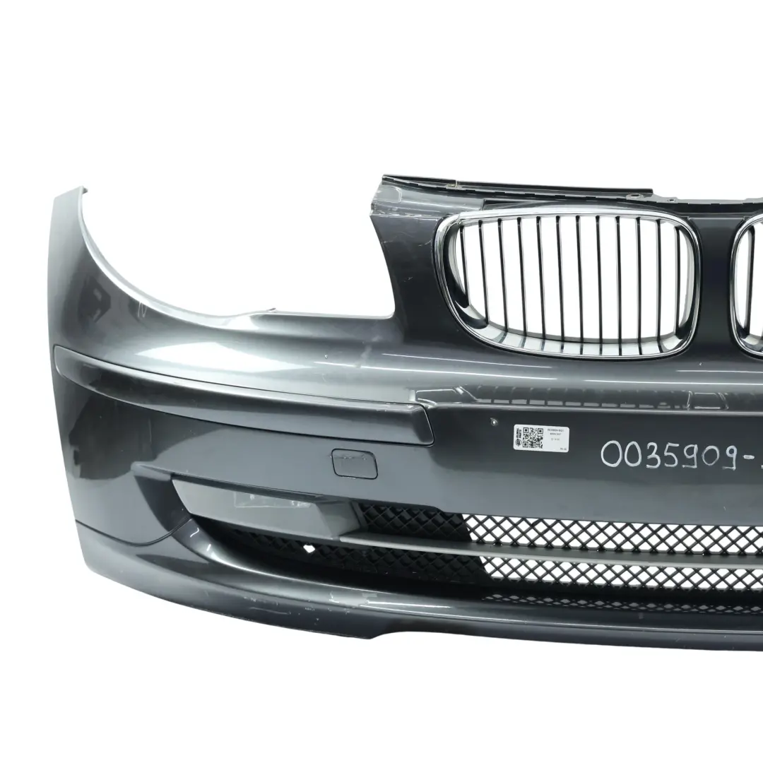 BMW E81 E87 LCI Complete Front Bumper Trim Panel Sparkling Graphite - A22 - SKU 0035909-SG1 - Part number 0035909