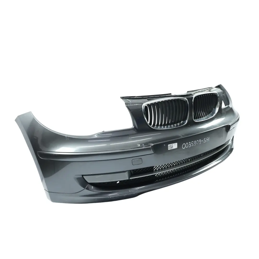 BMW E81 E87 LCI Complete Front Bumper Trim Panel Sparkling Graphite - A22 - SKU 0035909-SG1 - Part number 0035909
