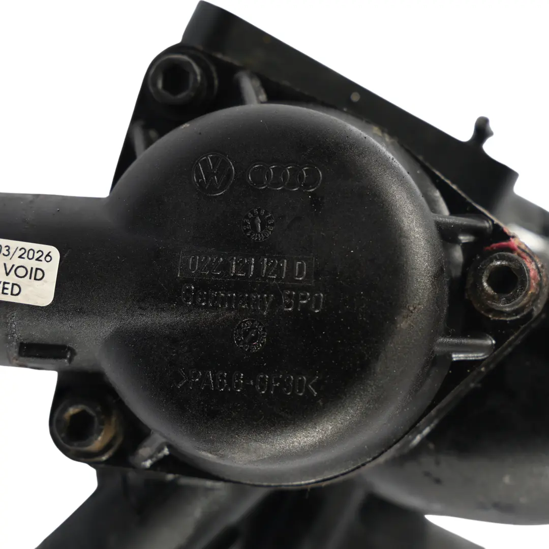 Volkswagen Touareg 7L Coolant Thermostat Housing Assembly - SKU 022121111G - Part number 022121111G