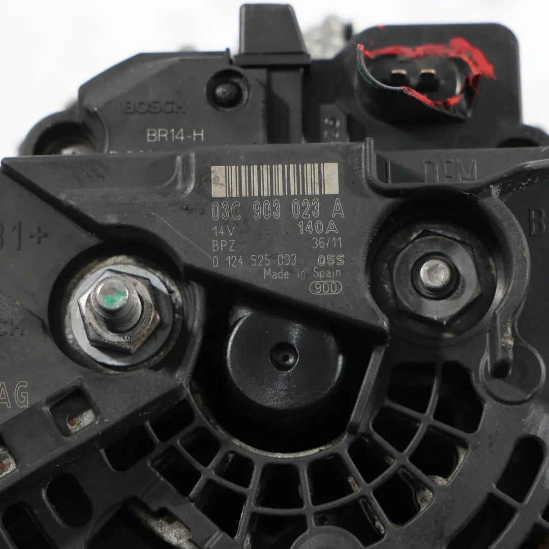 Audi A1 8X A3 8P Alternatore Generatore 1.4 TFSI Benzina CAVG - SKU 03C903023A-1 - Numero di parte 03C903023A