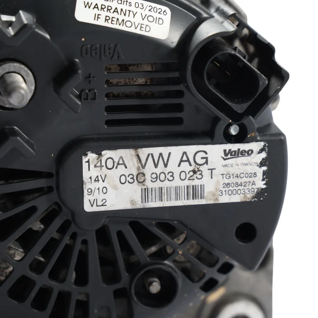 Audi A1 8X A3 8P VW Passat B7 Generatore Alternatore 1.4 TFSI Motore - SKU 03C903023T - Numero di parte 03C903023T