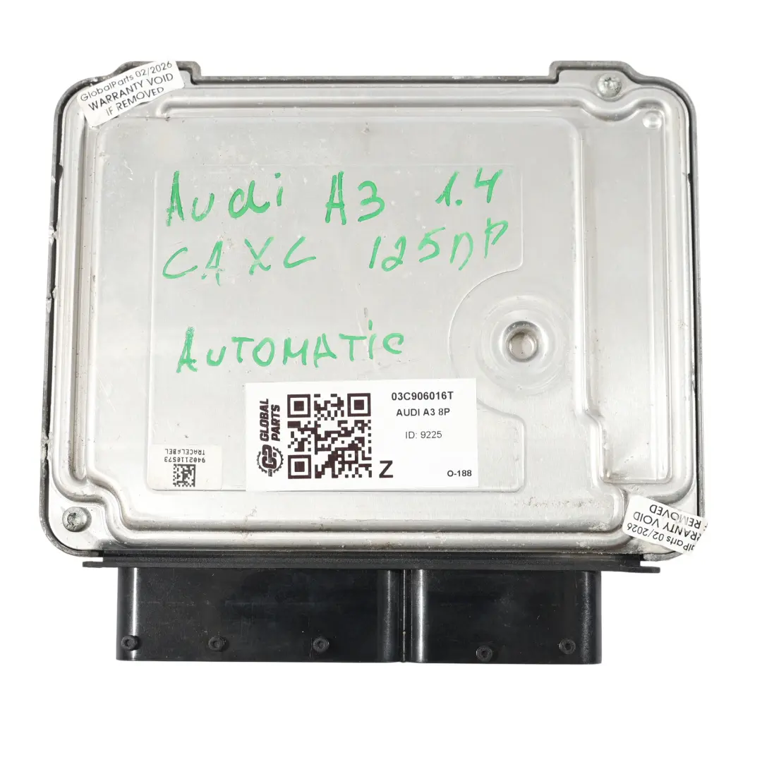 Audi A3 8P 1.4 TFSI CAXC 125HP Control Motor Kit ECU Automático - SKU 03C906016T - Número de pieza 03C906016T