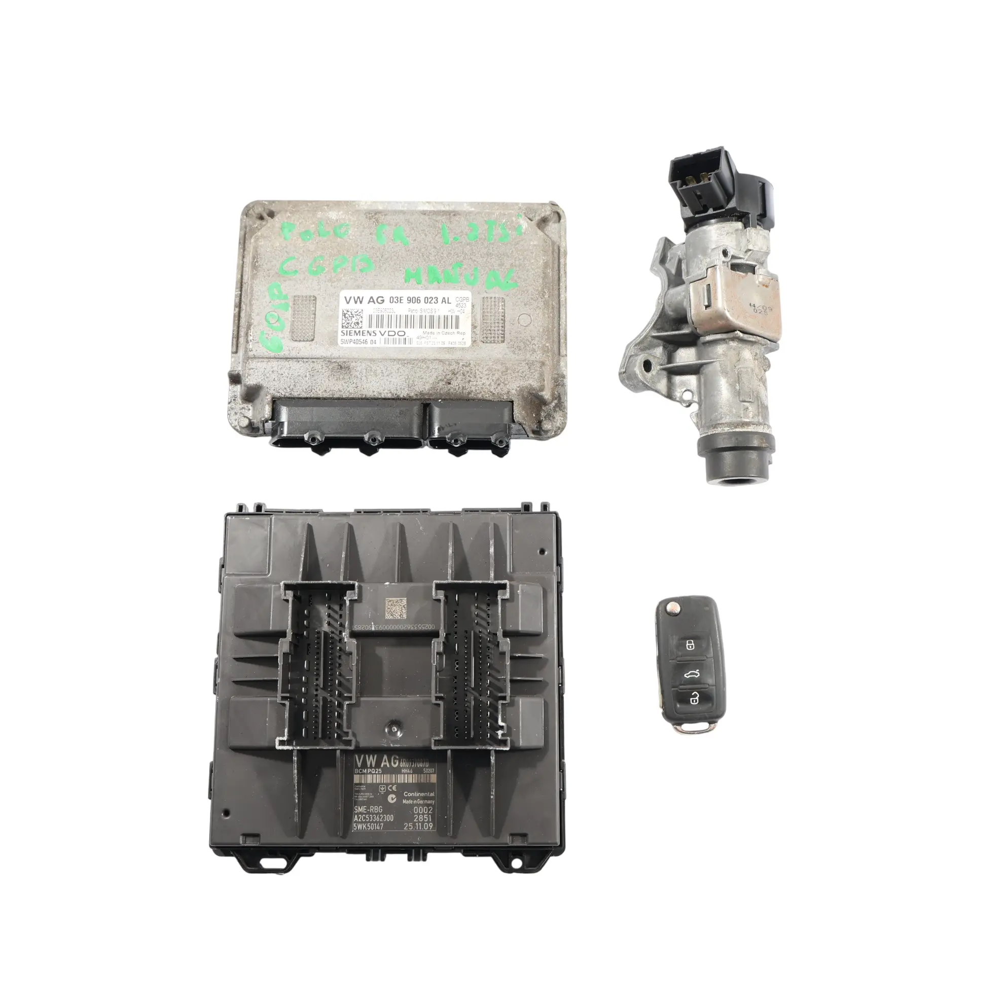 Volkswagen Polo 6R 1.2MPI CGPB 60HP Moduł Silnika Kit 03E906023AL Manual