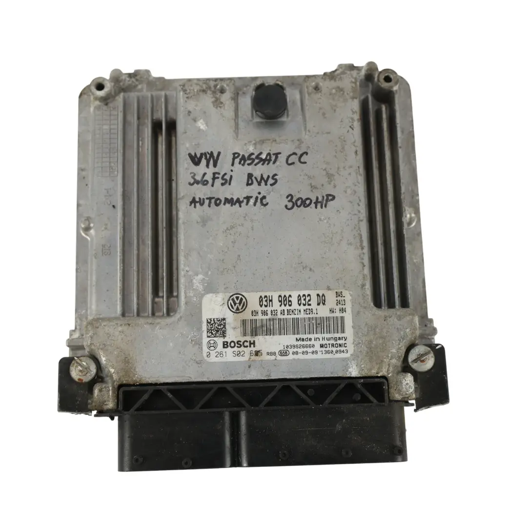 3.6FSI BWS 300HP Unidad Motor Kit ECU Automátic para Volkswagen Passat CC con número de pieza 03H906032DQ Volkswagen Passat CC 3.6FSI BWS 300HP Unidad Motor Kit ECU Automátic - SKU 03H906032DQ - Número de pieza 03H906032DQ