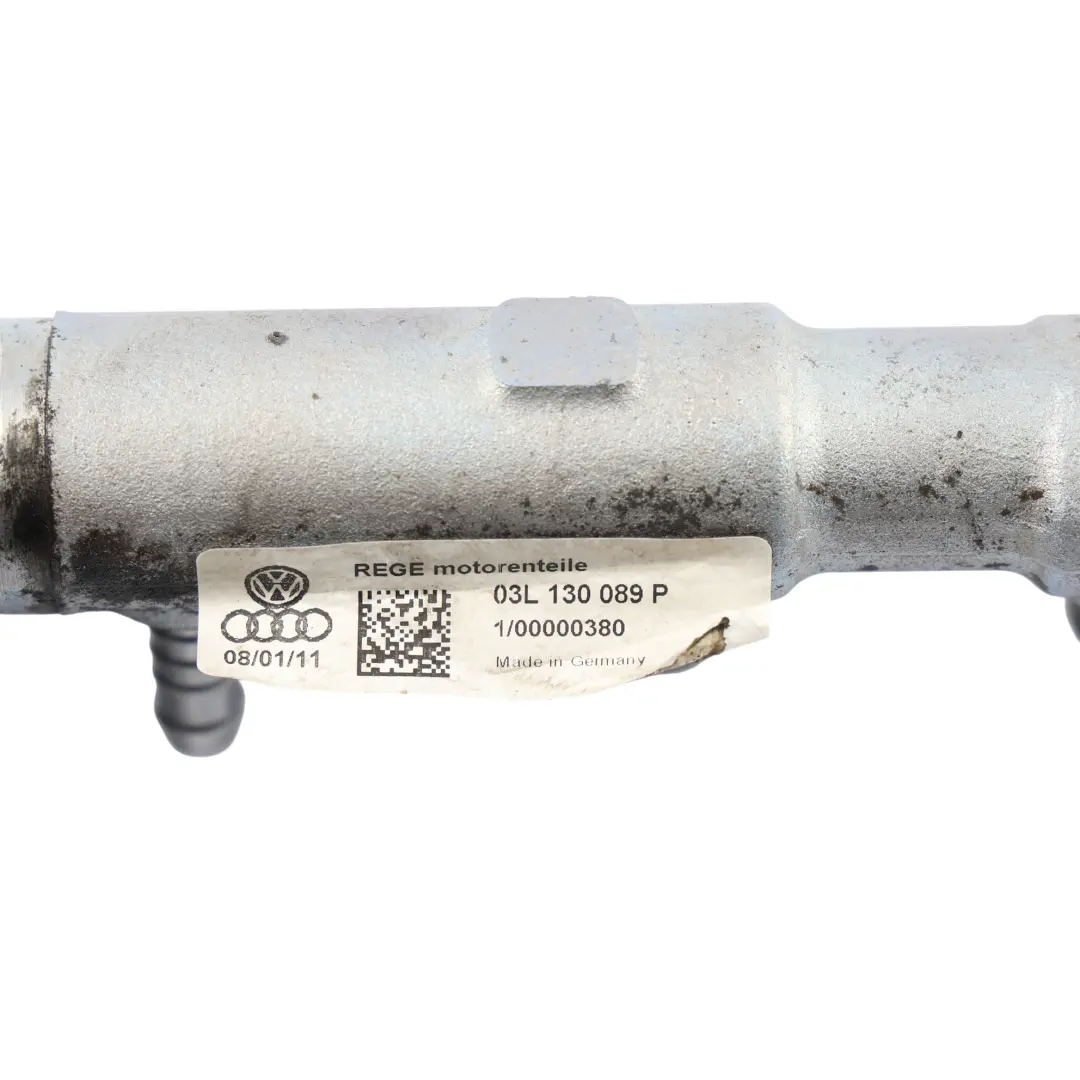 Mk6 Fuel Injector Rail Line Distributor 2.0 TDI to Audi A3 8P VW Jetta with Part number 03L130089P Audi A3 8P VW Jetta Mk6 Fuel Injector Rail Line Distributor 2.0 TDI - SKU 03L130089P-1 - Part number 03L130089P