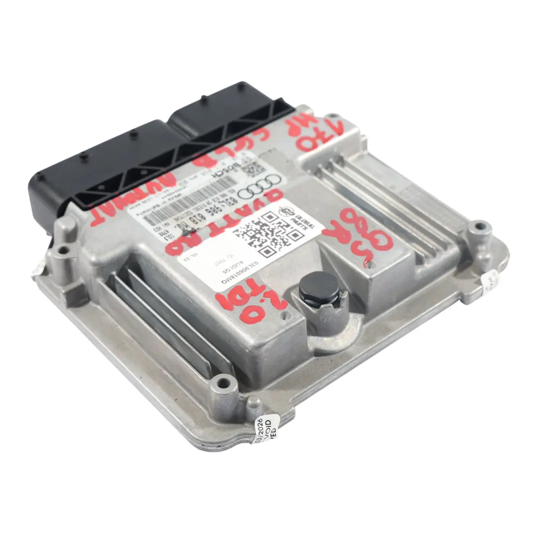 CGLB 2.0 TDI 170HP Quattro Calculateur Moteur Auto pour Audi Q5 8R à propos du numéro de pièce 03L906018MQ Audi Q5 8R CGLB 2.0 TDI 170HP Quattro Calculateur Moteur Auto - SKU 03L906018MQ - Numéro de pièce 03L906018MQ