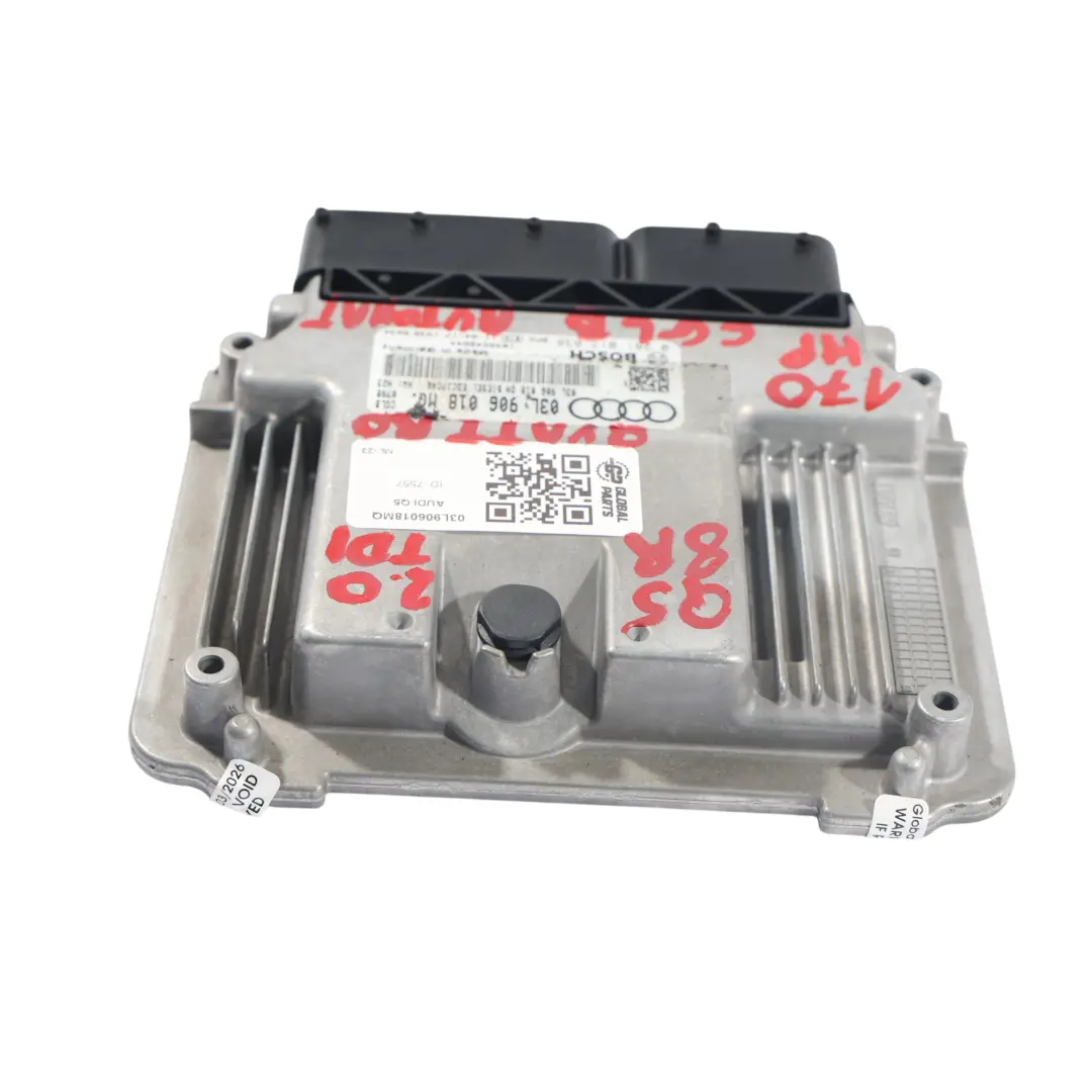 Audi Q5 8R CGLB 2.0 TDI 170HP Quattro Engine Control ECU Automatic - SKU 03L906018MQ - Part number 03L906018MQ