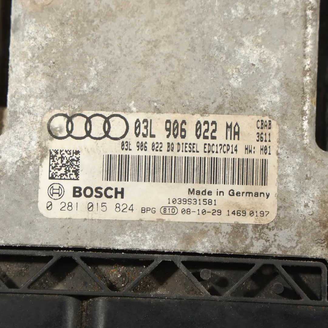 Audi A3 8P 2.0 TDI CBAB 140HP Módulo Control Motor ECU Automático - SKU 03L906022MA - Número de pieza 03L906022MA