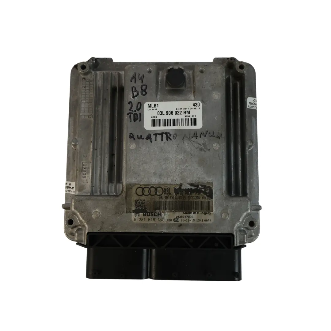 CAHA 170HP Motor Kit ECU Manual para Audi A4 B8 A5 8T 2.0 TDI Quattro con número de pieza 03L906022RM Audi A4 B8 A5 8T 2.0 TDI Quattro CAHA 170HP Motor Kit ECU Manual - SKU 03L906022RM-2 - Número de pieza 03L906022RM