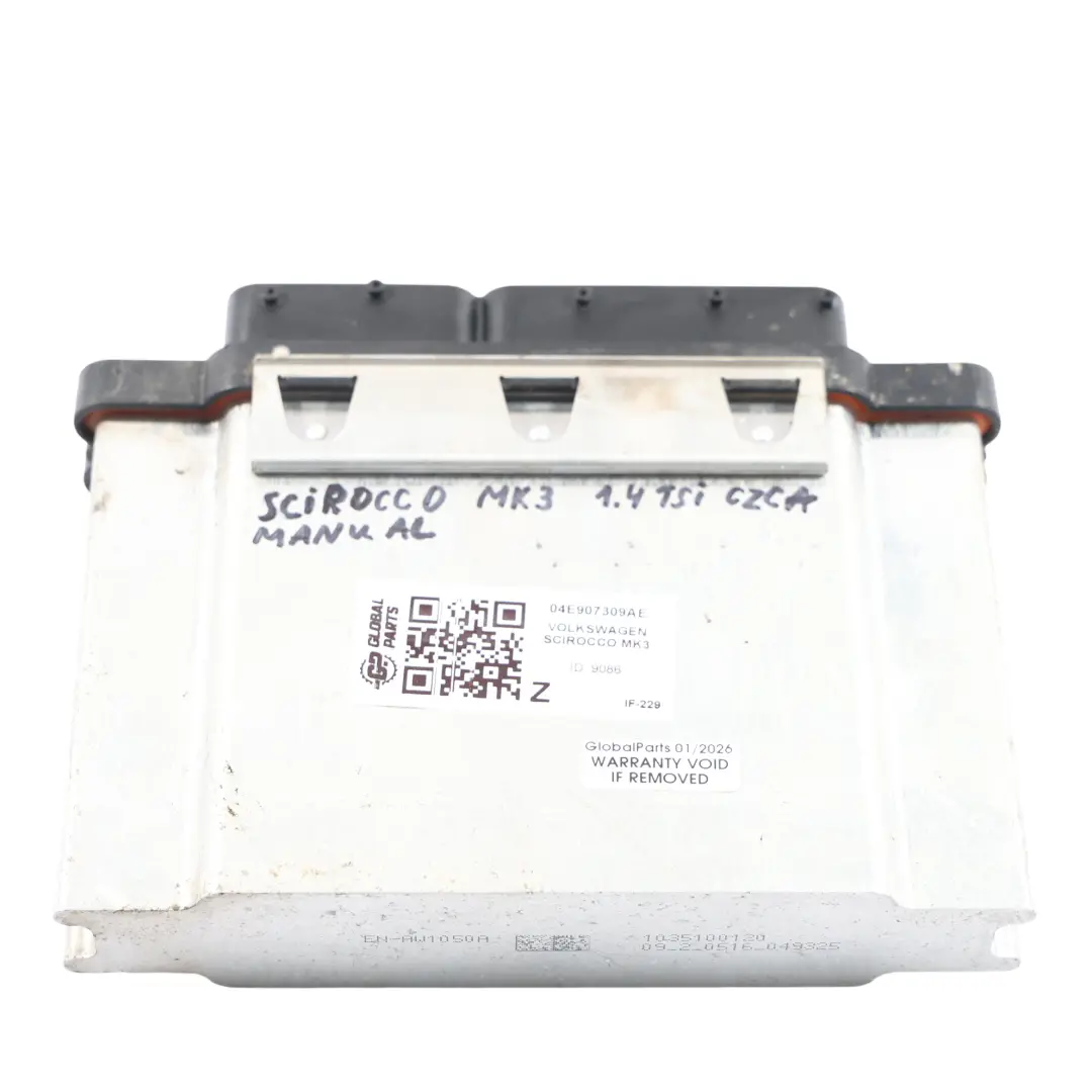 Volkswagen Scirocco 1.4 TSI Manual CZCA Engine Control Unit ECU - SKU 04E907309AE - Numer Części 04E907309AE