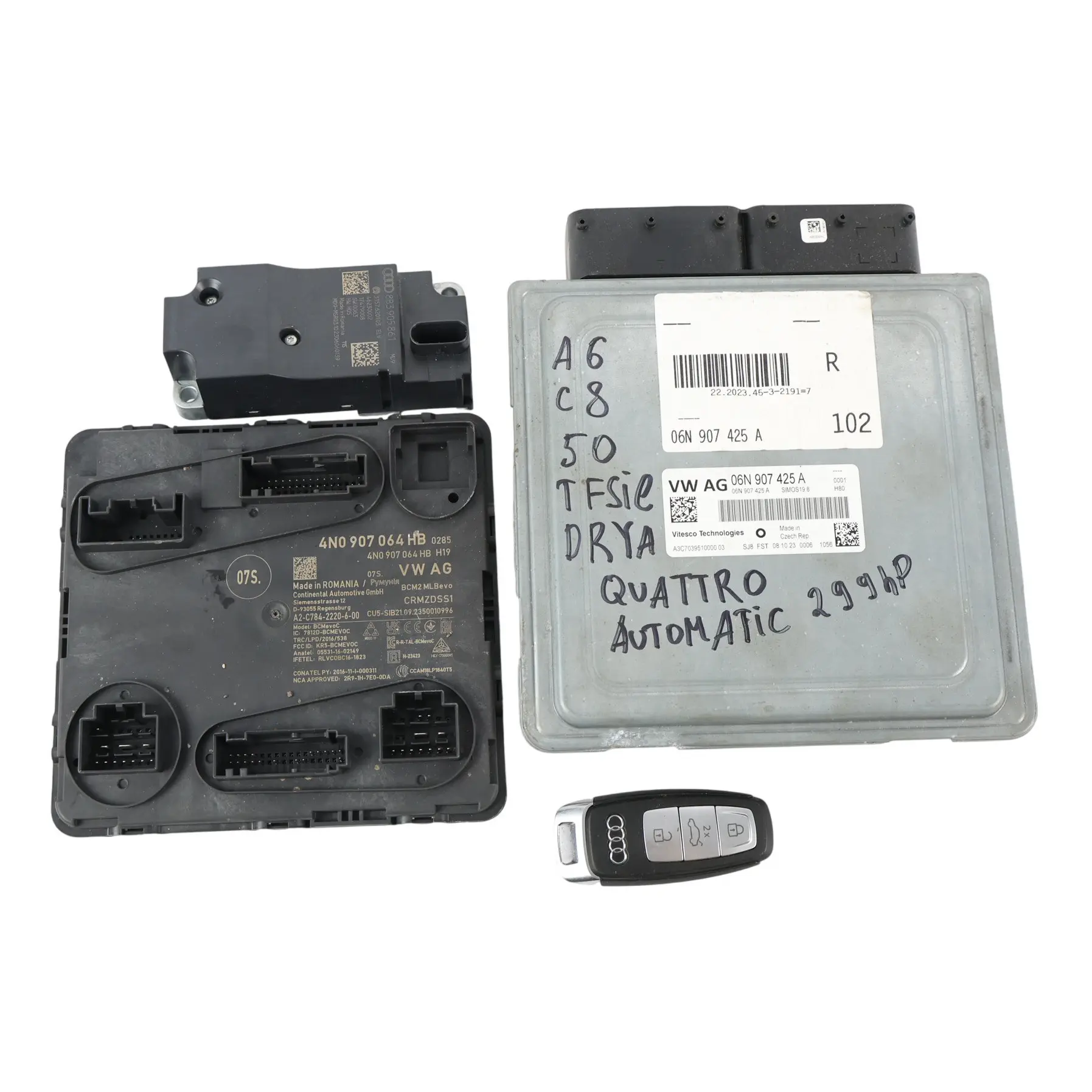 Audi A6 C8 50 TFSIe 299HP Quattro Engine Control ECU Kit 06N907425A Automatic