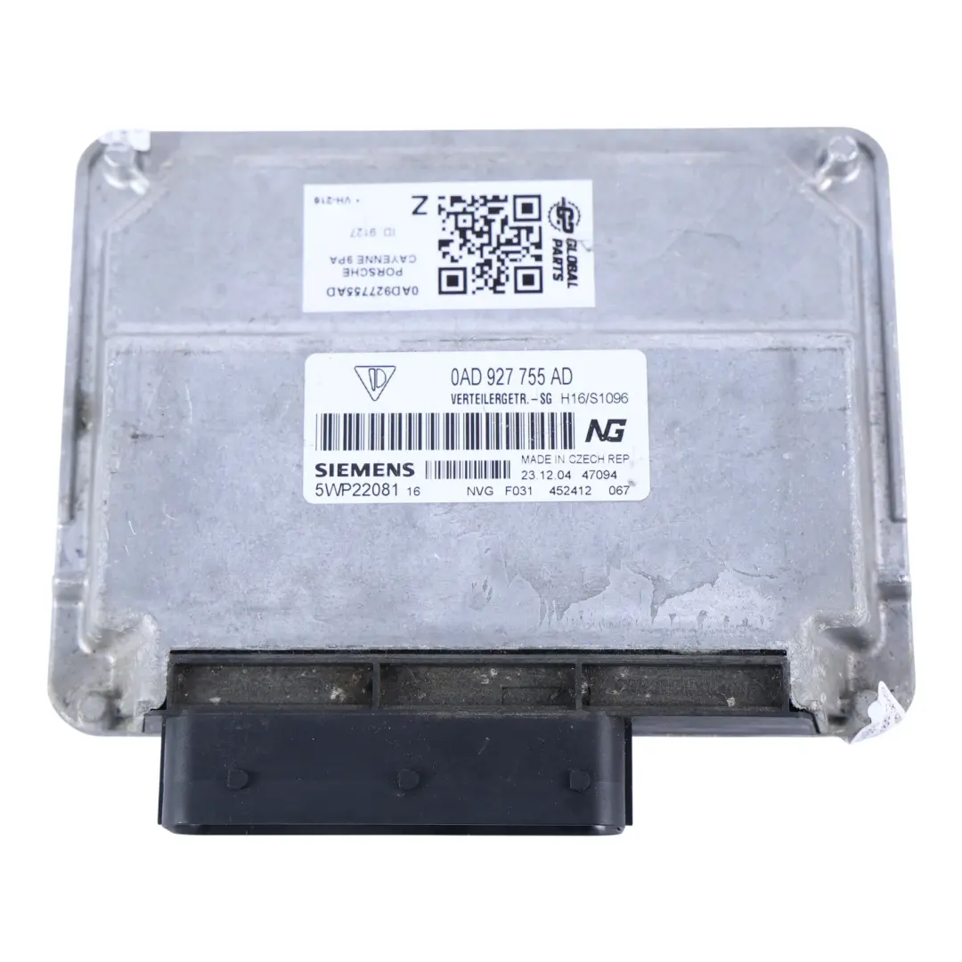 Module De Commande De Boîte De Transfert pour Porsche Cayenne 955 9PA à propos du numéro de pièce 0AD927755AD Porsche Cayenne 955 9PA Module De Commande De Boîte De Transfert - SKU 0AD927755AD - Numéro de pièce 0AD927755AD