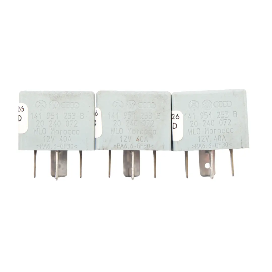 Porsche Carrera 996 Relé Número 53 Unidad Módulo 4 Pines Set X3 - SKU 141951253B-5 - Número de pieza 141951253B
