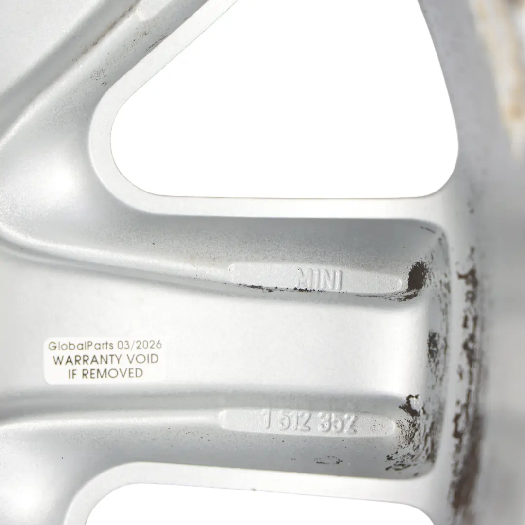 Mini Cooper R50 R53 R55 R56 R57 Silber Alu Felge Felgen 17" ET:48 7J Spoke 85 - SKU 1512352-5 - Teilenummer 1512352