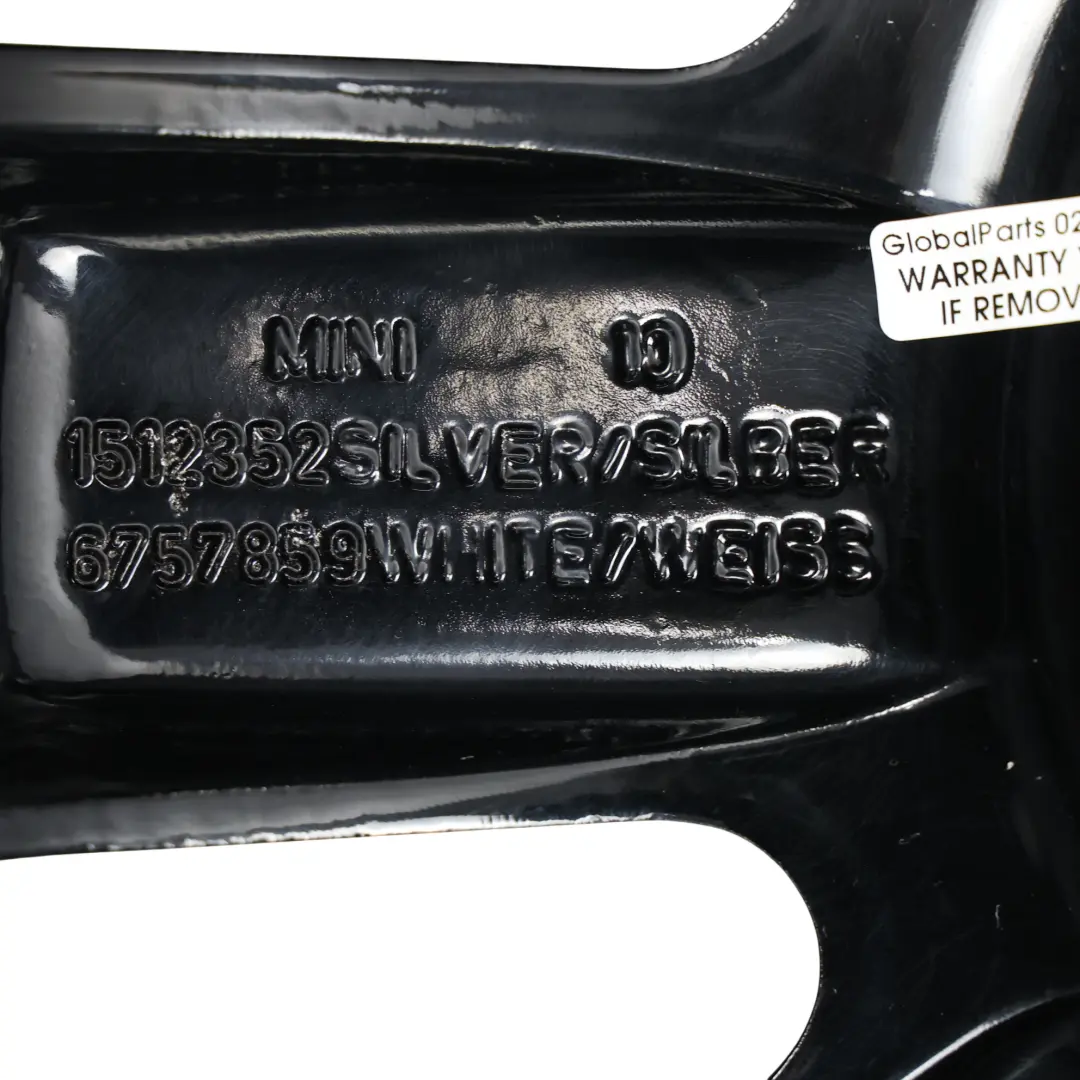 Mini Cooper R50 R53 R55 R56 R57 Nero Cerchio AlluMini o 17" 7J ET: 48Spoke 85 - SKU 1512352-6 - Numero di parte 1512352