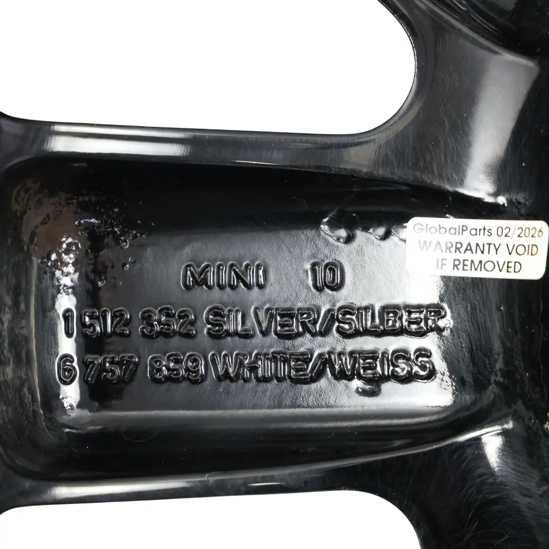 Mini Cooper R50 R53 R55 R56 R57 Black Wheel Alloy Rim 17" ET:48 7J S-Spoke 85 - SKU 1512352-9 - Part number 1512352