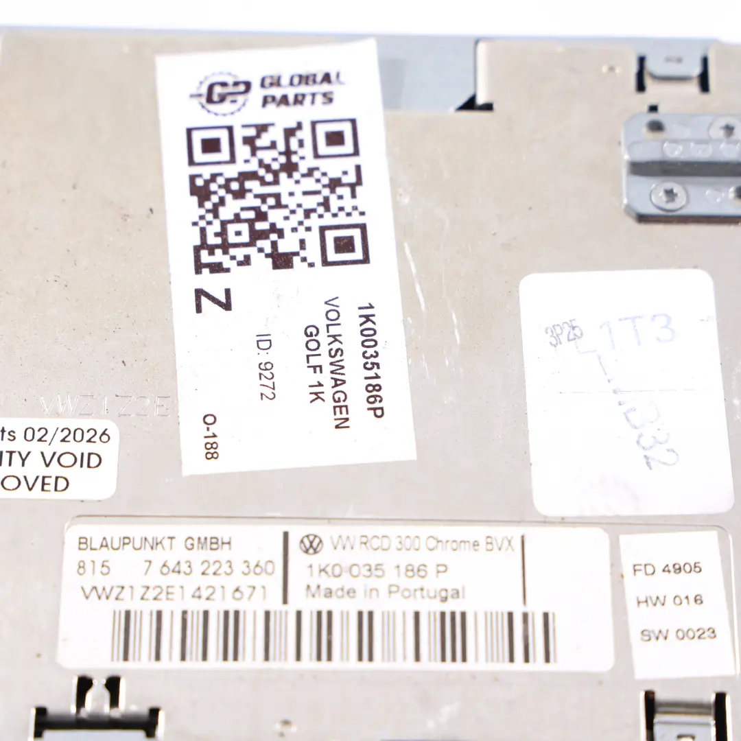 Mk5 Passat B6 Radio CD Spieler Kopf Multimedia für VW Volkswagen Golf mit Teilenummer 1K0035186P VW Volkswagen Golf Mk5 Passat B6 Radio CD Spieler Kopf Multimedia - SKU 1K0035186P - Teilenummer 1K0035186P