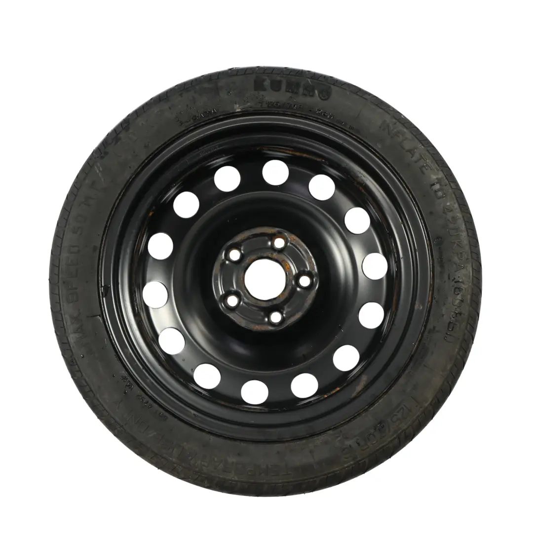 VW Golf Mk6 Spare Compact Wheel Steel R16 3,5J Kumho 125/70 - SKU 1K0601027S-1 - Part number 1K0601027S