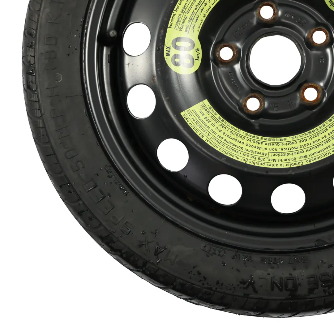 Mk6 Ruota Di Scorta Compatta In Acciaio R16 3,5J Kumho 125/70 per VW Golf con numero di parte 1K0601027S VW Golf Mk6 Ruota Di Scorta Compatta In Acciaio R16 3,5J Kumho 125/70 - SKU 1K0601027S-1 - Numero di parte 1K0601027S