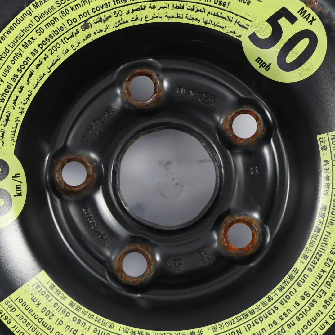 VW Golf Mk6 Ersatzrad Kompakt Stahl R16 3,5J Kumho 125/70 - SKU 1K0601027S-1 - Teilenummer 1K0601027S