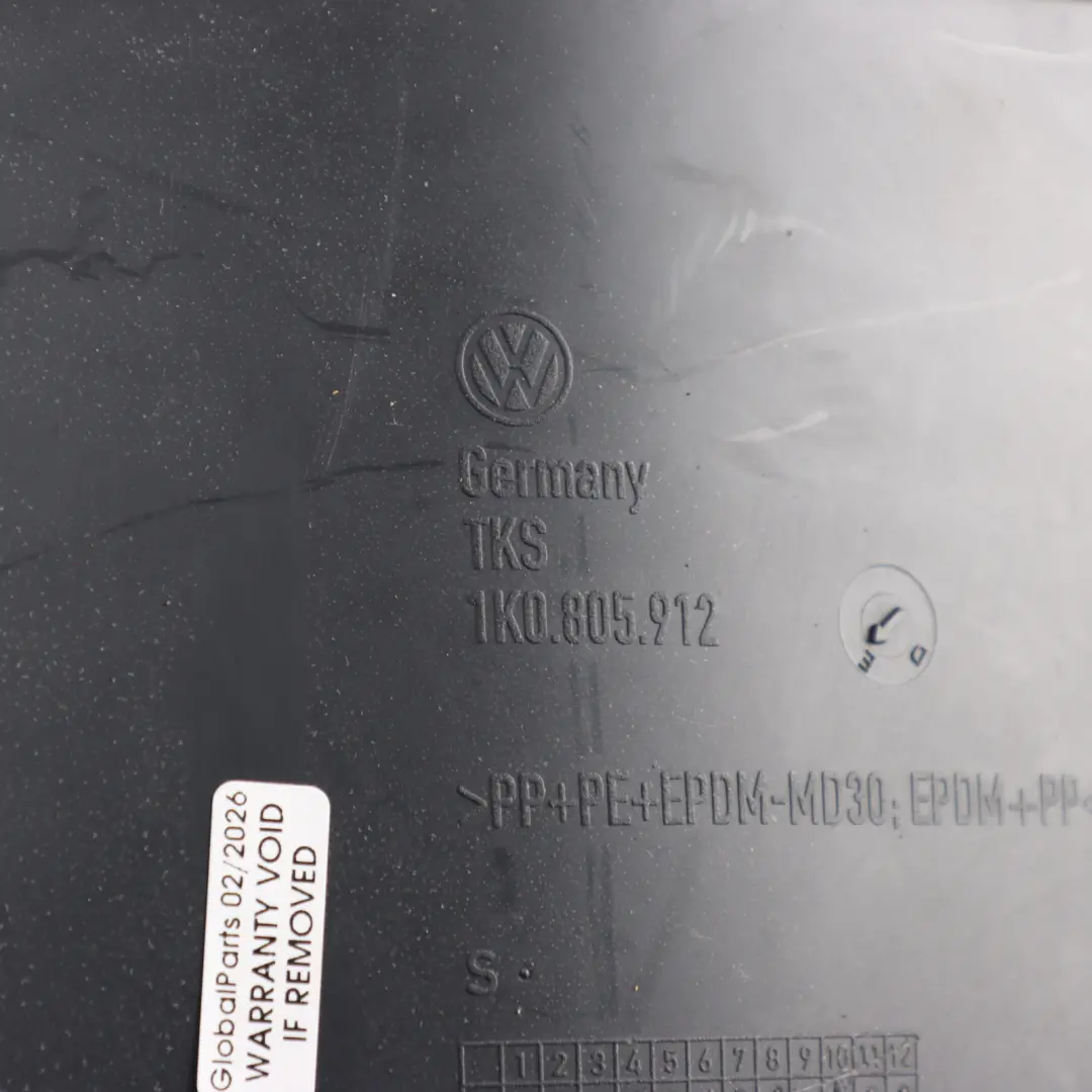 Volkswagen Golf Mk5 Inner Wheel Arch Cover Liner Fender Right O/S - SKU 1K0805912E - Part number 1K0805912E