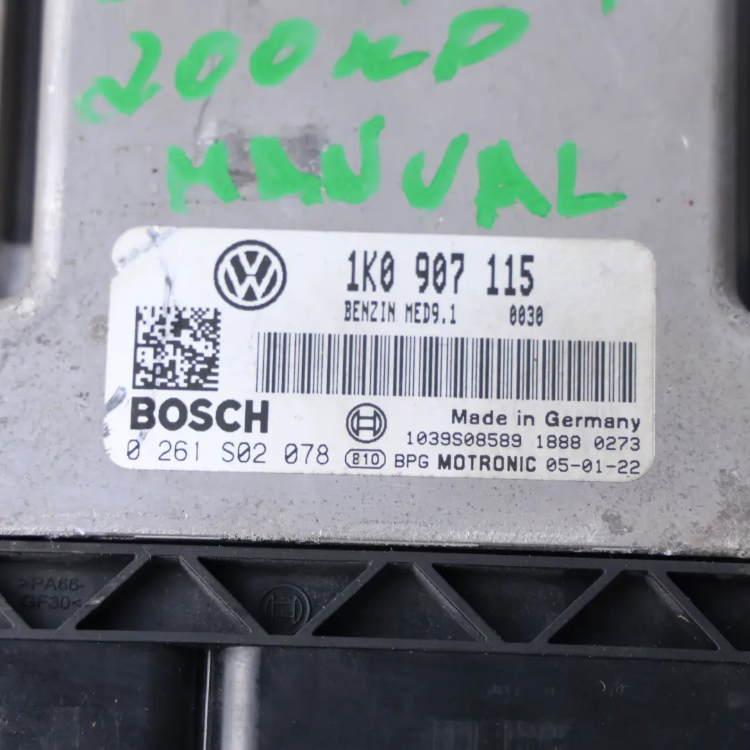 Volkswagen Golf Mk5 GTI 2.0 TFSI AXX 200HP Motor Einheit ECU Manuelles - SKU 1K0907115-1 - Teilenummer 1K0907115