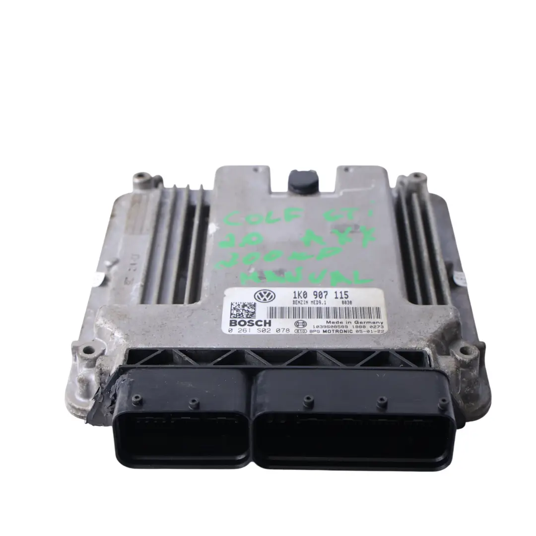 Volkswagen Golf Mk5 GTI 2.0 TFSI AXX 200CV Unidad Motor Kit ECU Manual - SKU 1K0907115-1 - Número de pieza 1K0907115