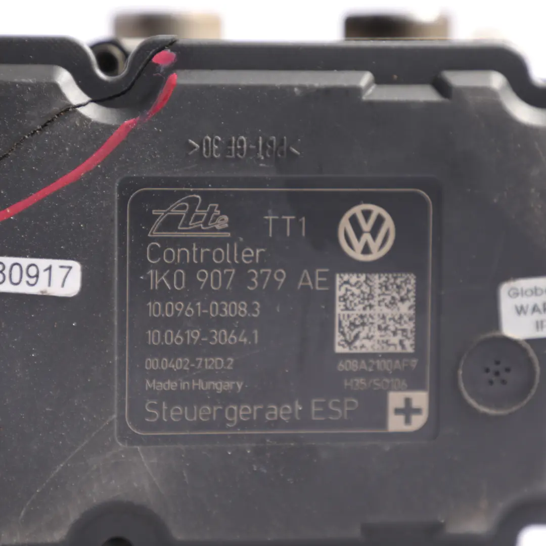 Audi A3 8P ABS Pump Braking Control Unit Module 1K0614517BE - SKU 1K0907379AE - Part number 1K0907379AE