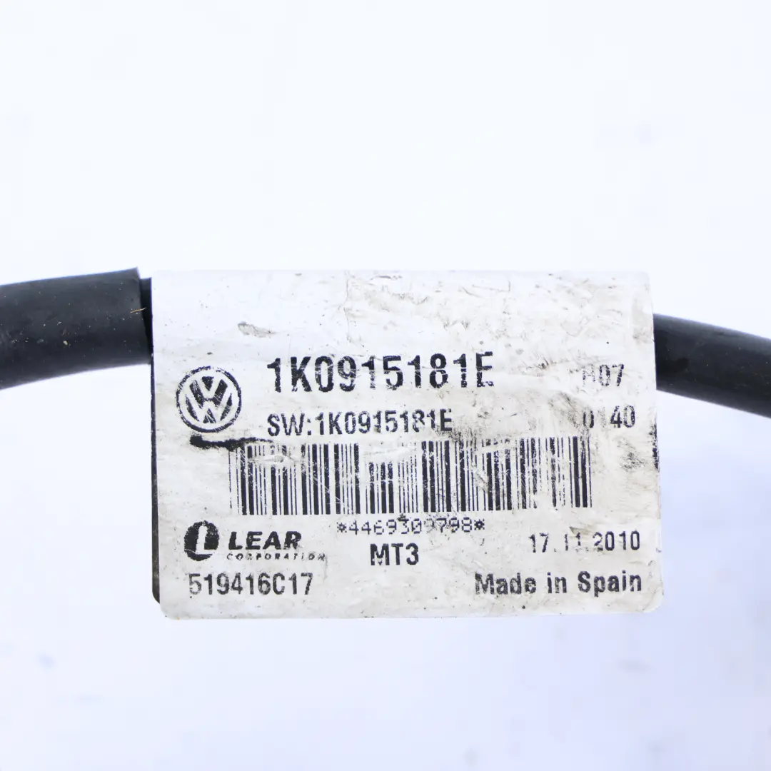 Cavo Batteria Negativo Piombo Terminale Cablaggio per Audi A3 8P con numero di parte 1K0915181E Audi A3 8P Cavo Batteria Negativo Piombo Terminale Cablaggio - SKU 1K0915181E - Numero di parte 1K0915181E