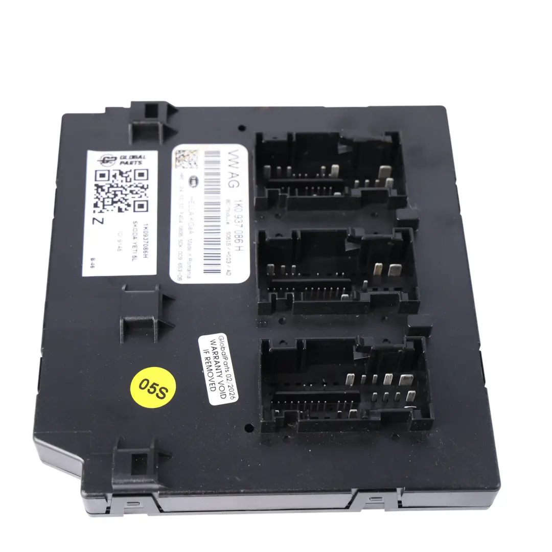 Skoda Yeti 5L Unidad Control Carrocería BCM ECU - SKU 1K0937086H - Número de pieza 1K0937086H