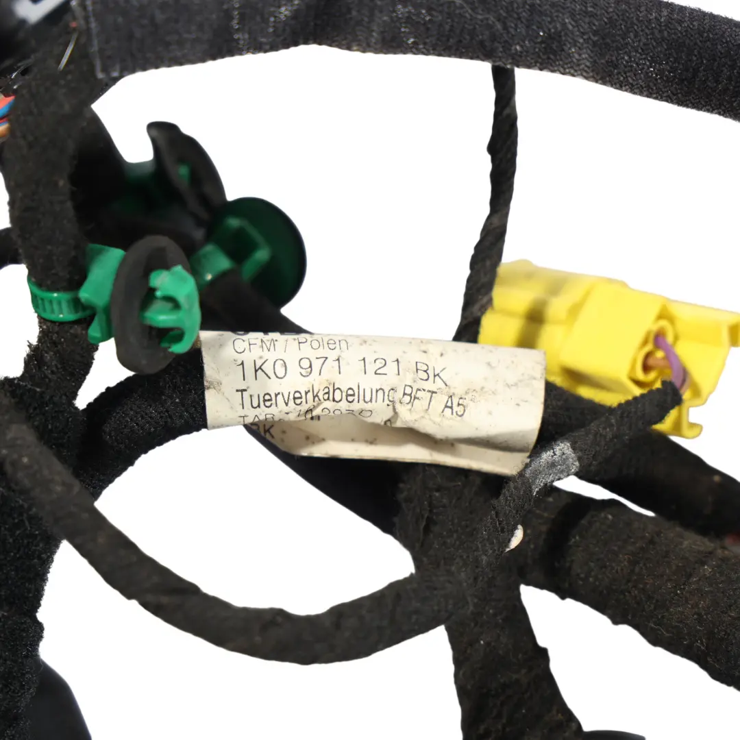 MK5 Cableado Arnés Puerta Delantero Lado Pasajero para Volkswagen Golf con número de pieza 1K0971121BK Volkswagen Golf MK5 Cableado Arnés Puerta Delantero Lado Pasajero - SKU 1K0971121BK - Número de pieza 1K0971121BK