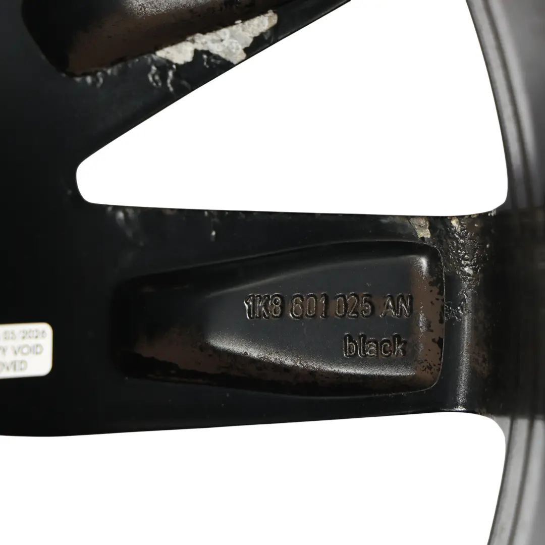 Volkswagen Scirocco Mk3 Black Wheel Alloy Rim 18" 8J ET:41 - SKU 1K8601025AN-1 - Part number 1K8601025AN
