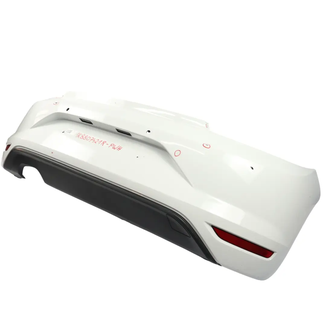 Volkswagen VW Scirocco Mk3 Rear Bumper Facelift Panel Cover Pure White - C9A - SKU 1K8807421R-PWH - Part number 1K8807421R
