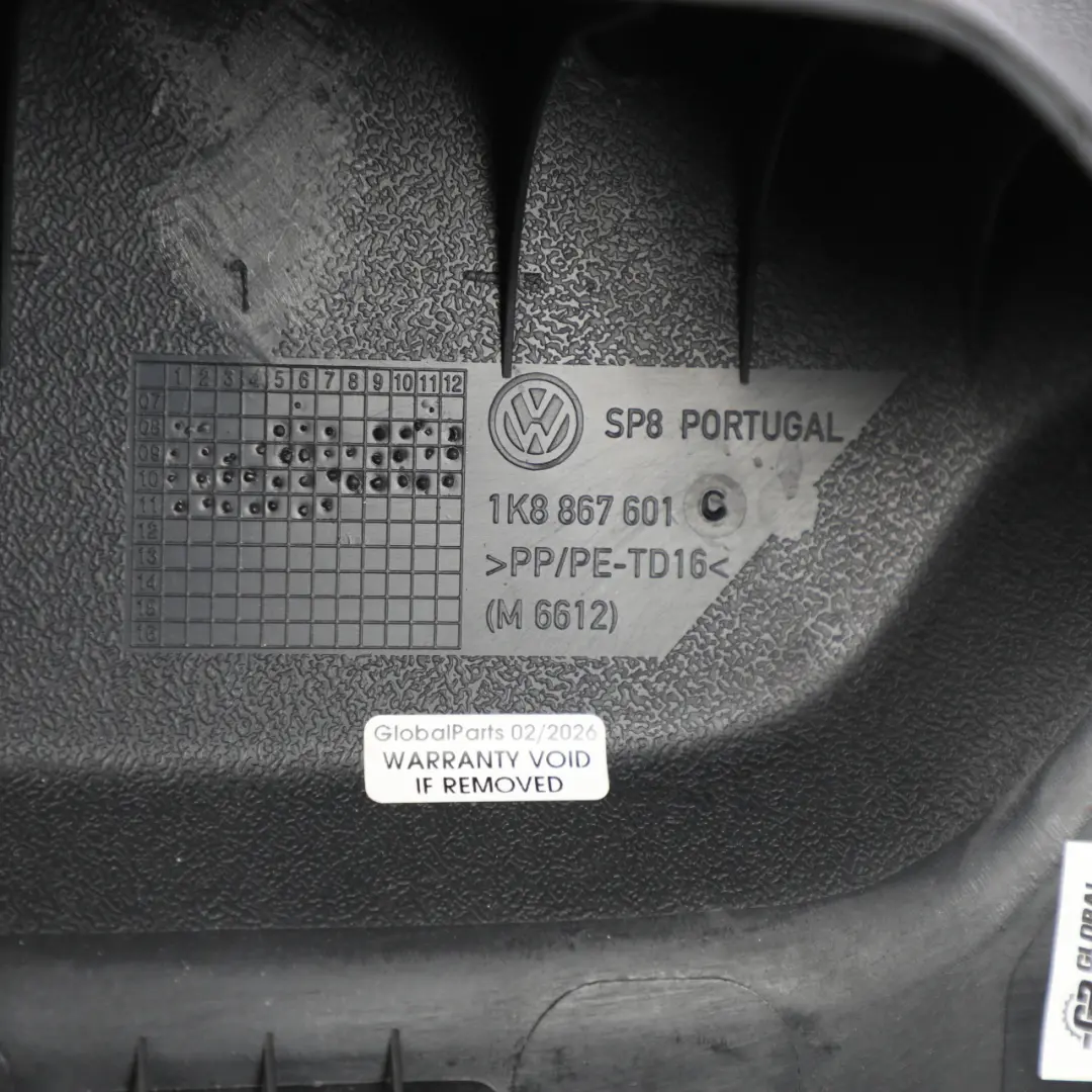 Mk3 Tailgate Boot Lower Trim Cover Panel Black to Volkswagen Scirocco with Part number 1K8867601C Volkswagen Scirocco Mk3 Tailgate Boot Lower Trim Cover Panel Black - SKU 1K8867601C - Part number 1K8867601C