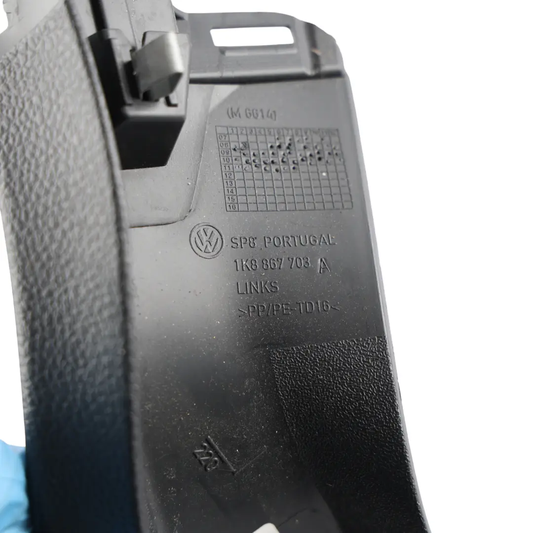 VW Volkswagen Scirocco Mk3 Rear Window Frame Cover Left N/S Black - SKU 1K8867703A - Part number 1K8867703A