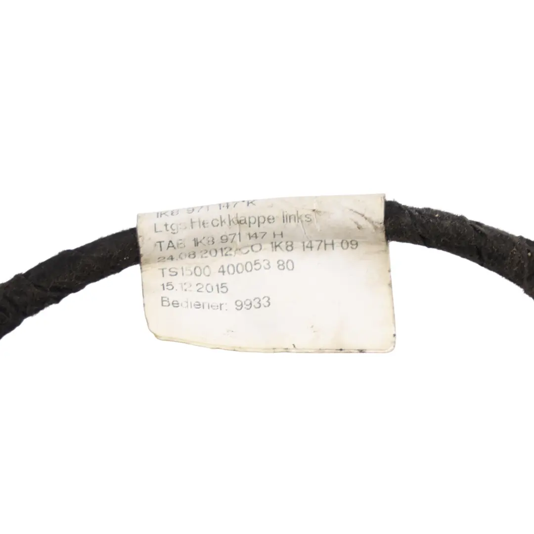 Mk3 Tailgate Boot Wiring Harness Cable Left N/S to Volkswagen Scirocco with Part number 1K8971147K Volkswagen Scirocco Mk3 Tailgate Boot Wiring Harness Cable Left N/S - SKU 1K8971147K - Part number 1K8971147K