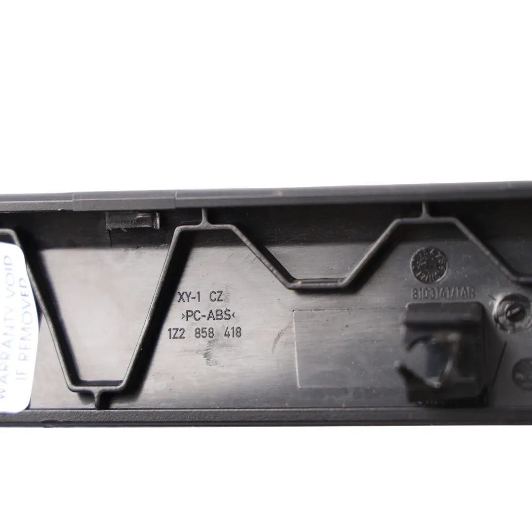 Skoda Octavia RS 1Z Dashboard Molding Trim Panel Cover Black - SKU RHD-1Z2858418T - Part number 1Z2858418T