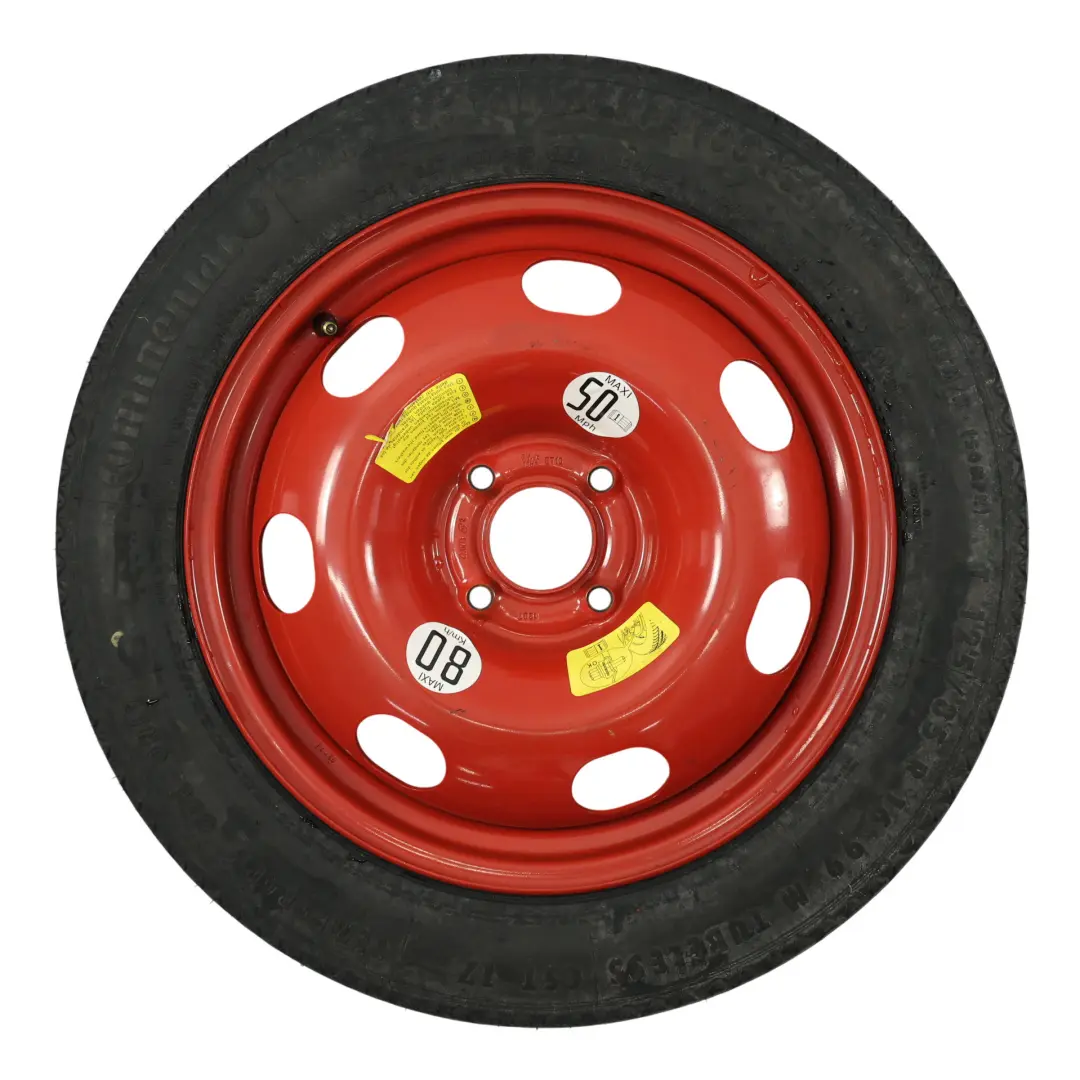 Peugeot 308 Roue Secours Compacte Acier R16 Pneu 125/85 ET10 3,5 - SKU 2160718 - Numéro de pièce 2160718