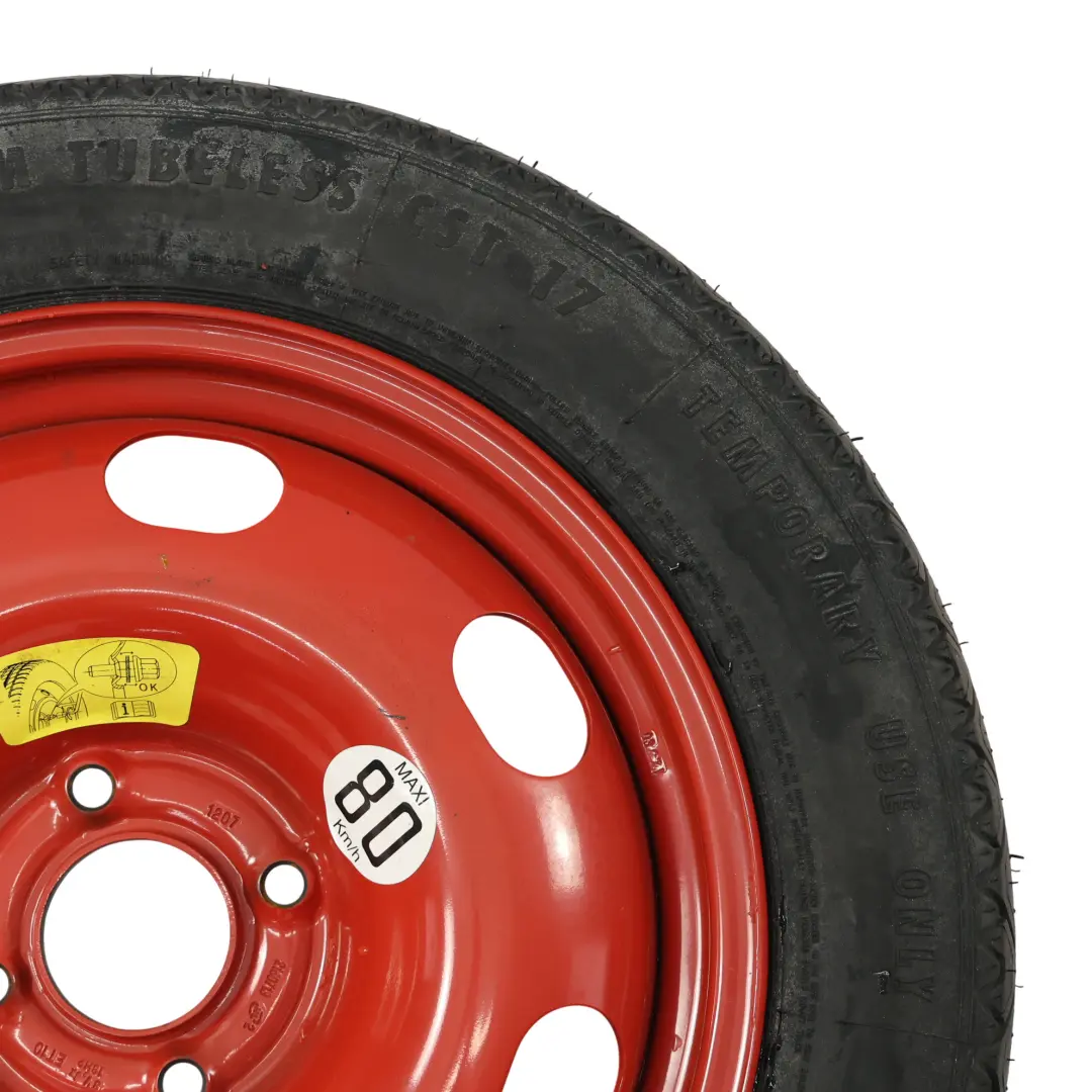 Ersatzrad Kompaktrad Stahl R16 Reifen 125/85 ET10 3,5 für Peugeot 308 mit Teilenummer 2160718 Peugeot 308 Ersatzrad Kompaktrad Stahl R16 Reifen 125/85 ET10 3,5 - SKU 2160718 - Teilenummer 2160718