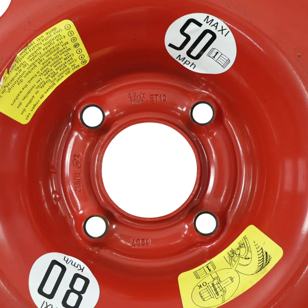 Koło Zapasowe Stalowe R16 Opona 125/85 ET10 3,5 do Peugeot 308 o numerze 2160718 Peugeot 308 Koło Zapasowe Stalowe R16 Opona 125/85 ET10 3,5 - SKU 2160718 - Numer Części 2160718